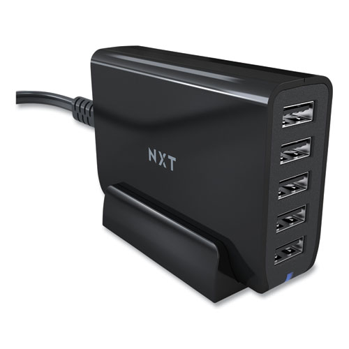 USB Charging Station, Five USB Ports, Black NXT24399999