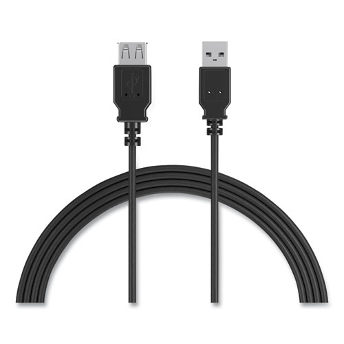 USB 2.0 Extension Cable, 6 ft, Black