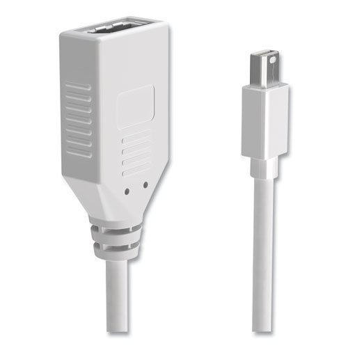 Mini DisplayPort to DisplayPort Adapter, 6", White