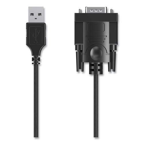 USB to Serial Adapter, 1 ft, Black