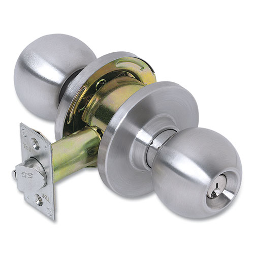 Tell® Heavy Duty Commercial Entry Knob Lockset, Stainless Steel Finish