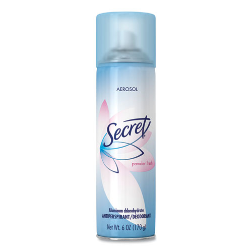 Aerosol Spray Antiperspirant and Deodorant, Powder Fresh, 6 oz Aerosol Spray Can, 12/Carton