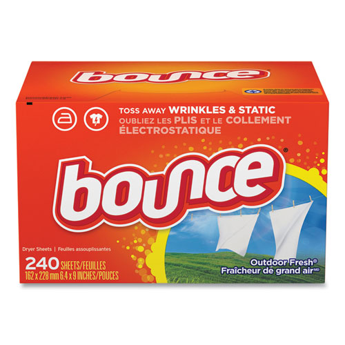 Image of Bounce® Fabric Softener Sheets, Outdoor Fresh, 240 Sheets/Pack