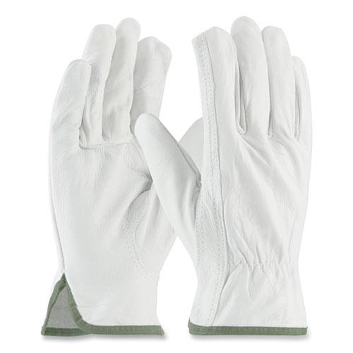 Economy Grade Top-Grain Cowhide Leather Drivers Gloves, Medium, Tan