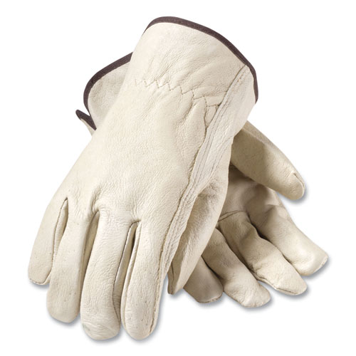 Pip Top-Grain Pigskin Leather Drivers Gloves, Economy Grade, X-Large, Gray