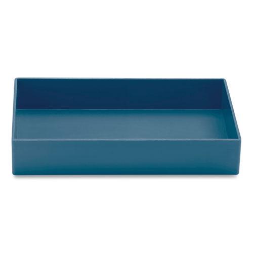 Stackable Mail and Accessory Trays, 1 Section, Small Format, 9.75 x 6.75 x 1.75, Slate Blue