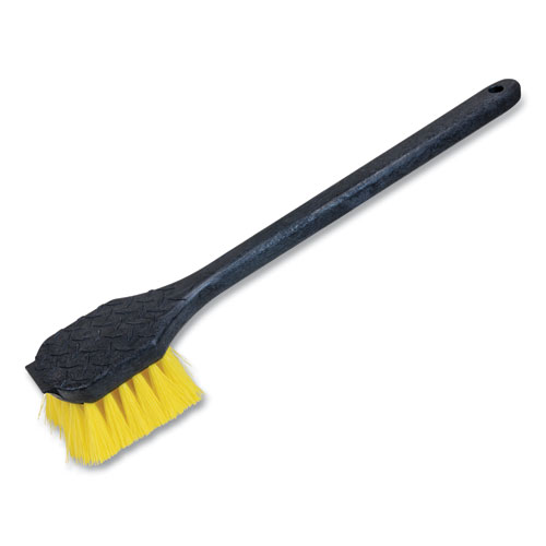 Quickie® Gong Brush, Poly Fibers, 20" Black Handle, Yellow