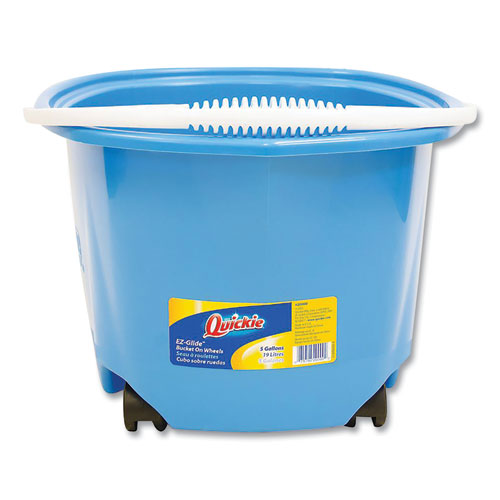 Quickie® Ez-Glide Bucket On Wheels, 5 Qt, Blue