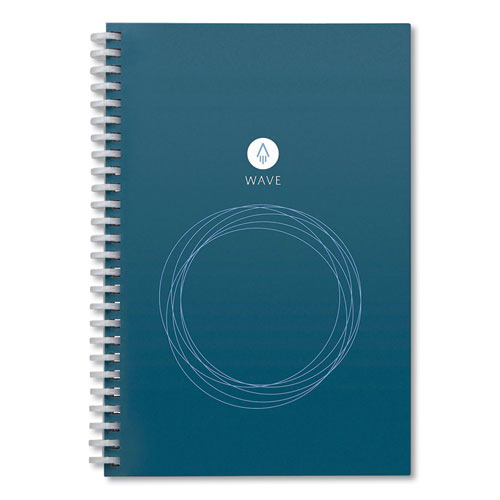Image of Rocketbook Wave Smart Reusable Notebook, Dotted Rule, Blue Cover, (40) 8.9 X 6 Sheets