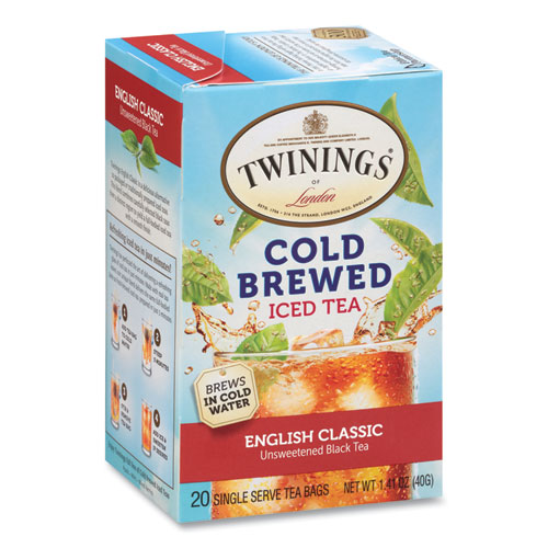 Image of Twinings® Cold Brew Iced Tea Bags, English Classic, 0.07 Oz Tea Bag, 20/Box