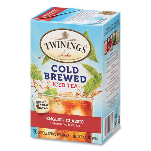 Cold Brew Iced Tea Bags, English Classic, 0.07 oz Tea Bag, 20/Box