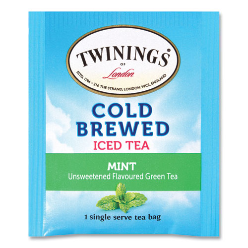 Cold Brew Iced Tea Bags, Mint, 0.07 oz Tea Bag, 20/Box