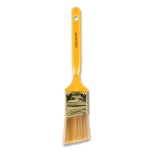 Image of Wooster® Softip Paint Brush, Nylon/Polyester Bristles, 1.5" Wide, Angled Profile, Plastic Kaiser Handle