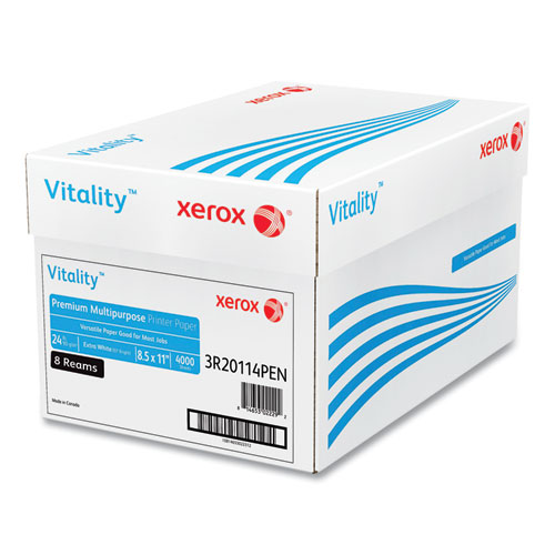 xerox™ Vitality Multipurpose Print Paper, 92 Bright, 20 lb Bond Weight, 11 x 17, White, 500/Ream