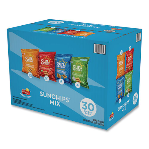 Sunchips® Variety Mix, Assorted Flavors, 1.5 Oz Bags, 30 Bags/Box