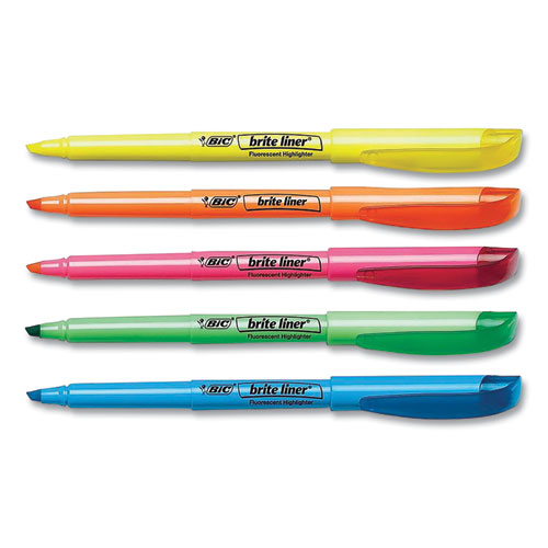BIC® Brite Liner Highlighter Value Pack, Assorted Ink Colors, Chisel Tip, Assorted Barrel Colors, 24/Set