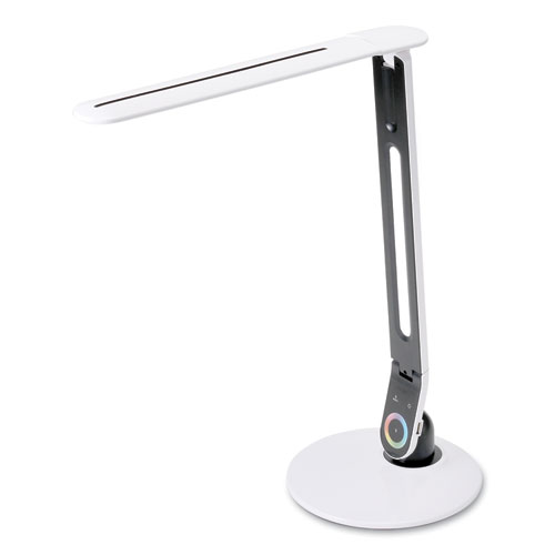 Color Changing LED Desk Lamp with RGB Arm, 18.12" High, White