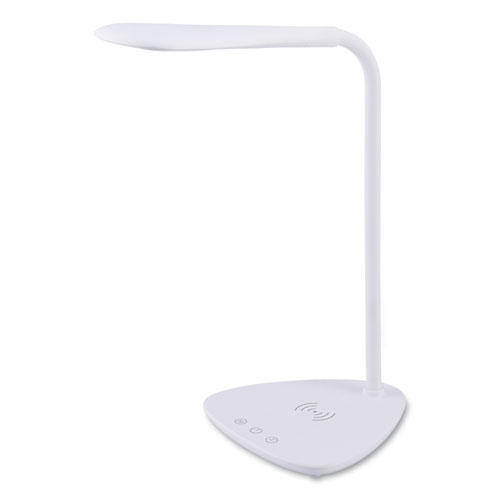 Flexible Wireless Charging LED Desk Lamp, 12.88" High, White