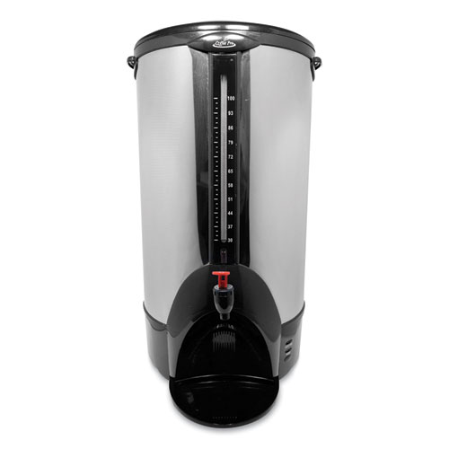 Home/Business 100-Cup Double-Wall Percolating Urn, Stainless Steel