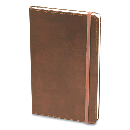 Bonded Leather Journal, 1-Subject, Narrow Rule, Brown Cover, (240) 8.25 x 5 Sheets