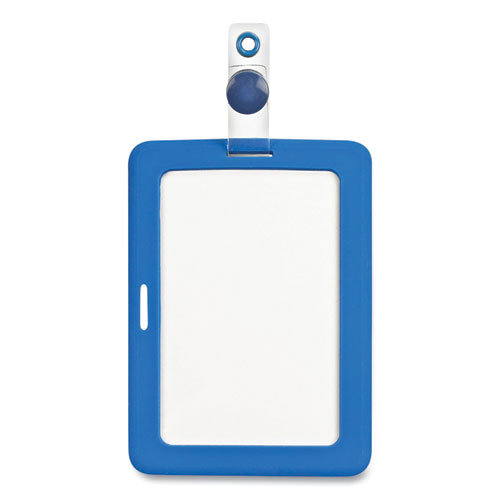 Cosco® MyID Badge Holder, Vertical/Horizontal, 3 5/8 x 2 1/4, Blue, 1/ea