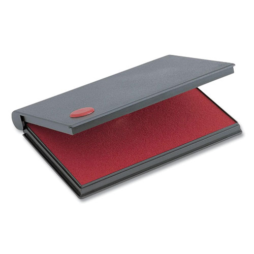 Cosco 2000 Plus One-Color Felt Stamp Pad, #1, 4.25" X 2.75", Red