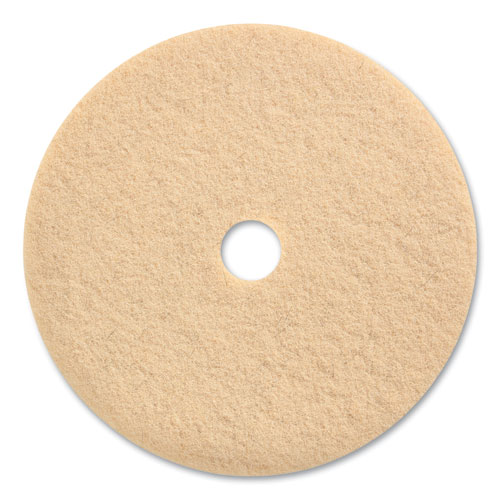 Coastwide Professional™ Burnishing Floor Pads, 27" Diameter, Tan, 5/Carton