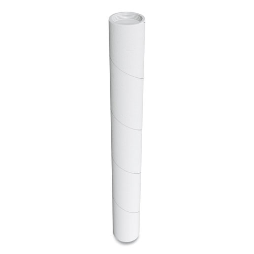 Image of Coastwide Professional™ Mailing Tube With Plugs, 24" Long, 3" Diameter, White, 12/Carton