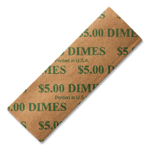 Flat Coin Wrappers, Dimes, $5, 1000 Wrappers/Box