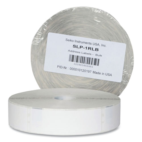 SLP-1RLB Bulk Address Labels, Requires SLP-TRAY650, 1.12" x 3.5", White, 1,000 Labels/Roll