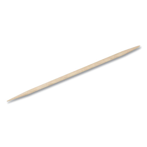 Handgards® Round Wood Toothpicks, Natural, 12,000/Carton