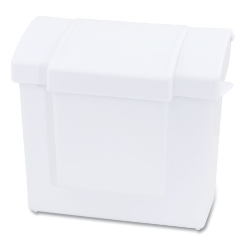 All-In-One Waste Receptacle, Plastic, White