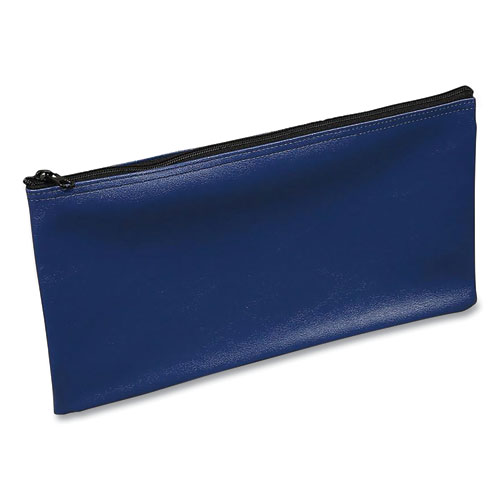 Image of Multipurpose Zipper Deposit Bags, Polyester, 11.3 x 6.3, Blue, 3/Pack