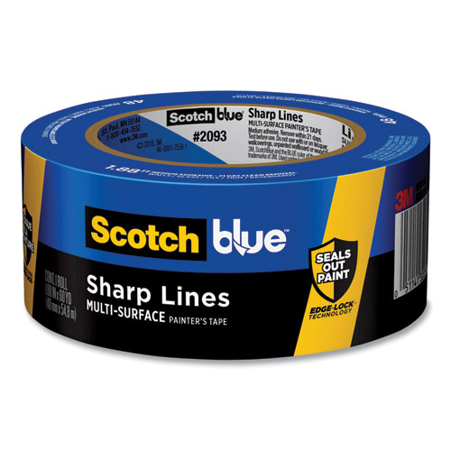 Sharp Lines Multi-Surface Painter's Tape, 3" Core, 1.88" x 60 yds, Blue