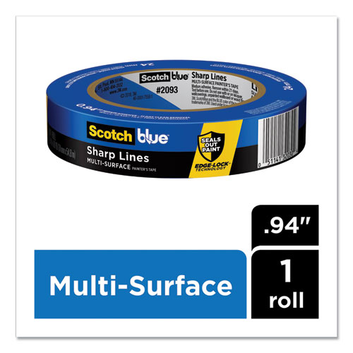 Image of Scotchblue™ Sharp Lines Multi-Surface Painter'S Tape, 3" Core, 0.94" X 60 Yds, Blue