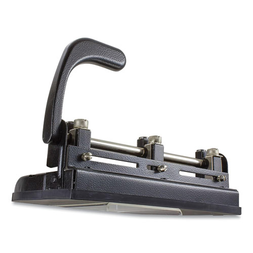 Image of Officemate 32-Sheet Heavy-Duty Two-Three-Hole Punch With Lever Handle, 9/32" Holes, Black