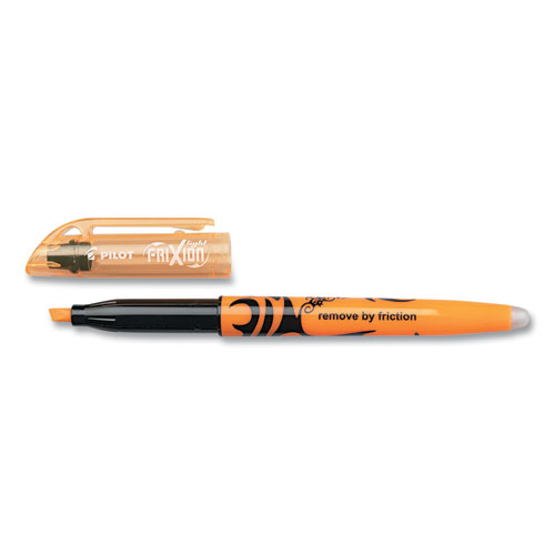 Image of Pilot® Frixion Light Erasable Highlighter, Orange Ink, Chisel Tip, Orange/Black Barrel, Dozen