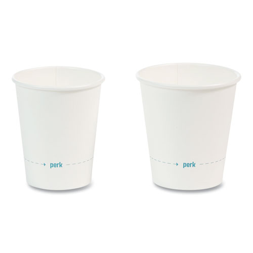 White Paper Hot Cups, 8 oz, 50/Pack