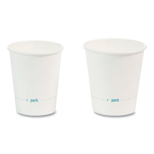 White Paper Hot Cups, 10 oz, 50/Pack