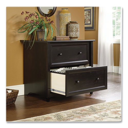 Edgewater Collection Lateral File Cabinet, 2 Legal/Letter-Size File Drawers, Estate Black, 33.25" x 23.5" x 29.38"