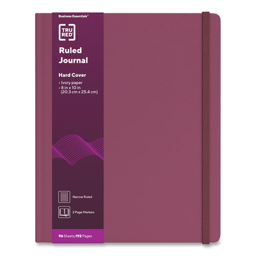 Image of Hardcover Business Journal, 1-Subject, Narrow Rule, Purple Cover, (96) 10 x 8 Sheets