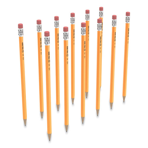 Wooden Pencil, HB (#2), Black Lead, Yellow Barrel, Dozen