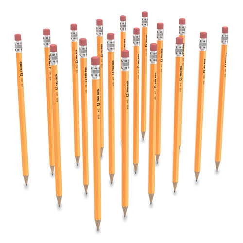 Image of Pre-Sharpened Wooden Pencil, HB (#2), Black Lead, Yellow Barrel, 48/Pack