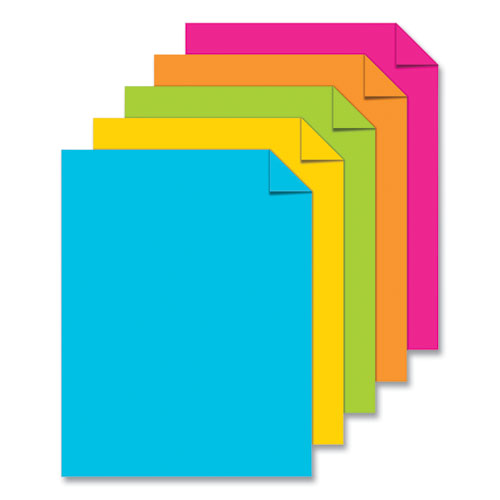 Image of Astrobrights® Color Cardstock, 65 Lb Cover Weight, 8.5 X 11, Assorted Bright Colors, 50/Pack