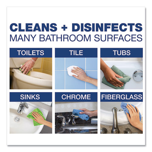 Disinfecting-Sanitizing Bathroom Cleaner, 32 oz Trigger Spray Bottle, 6/Carton