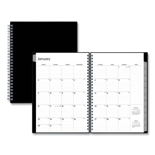 Blue Sky® Enterprise Monthly Planner, 11.88 x 7.88, Black Cover, 2022