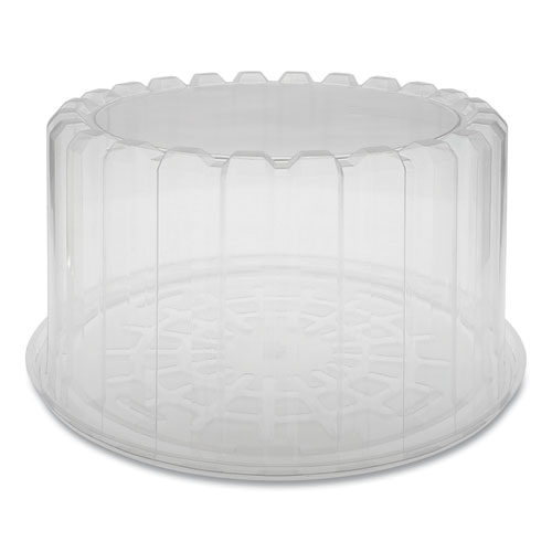 Round ShowCake 2-Part Cake Container, Deep 8" Cake Container, 9.25" Diameter x 5"h, Clear, 100/Carton