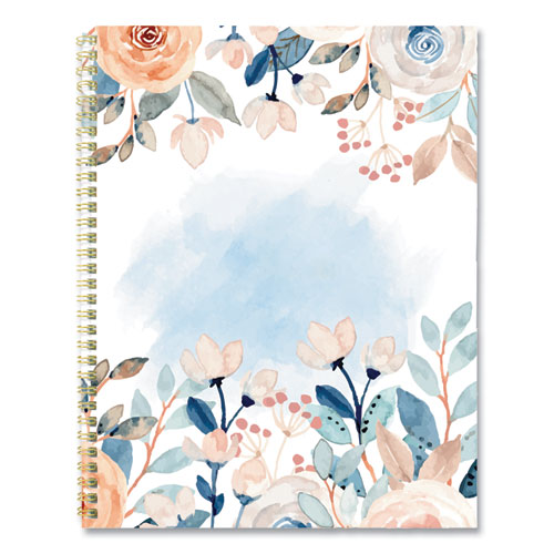 Blueline® Monthly 14-Month Planner, Spring Floral Watercolor Artwork, 11 x 8.5, Multicolor Cover, 14-Month (Dec to Jan): 2021 to 2023