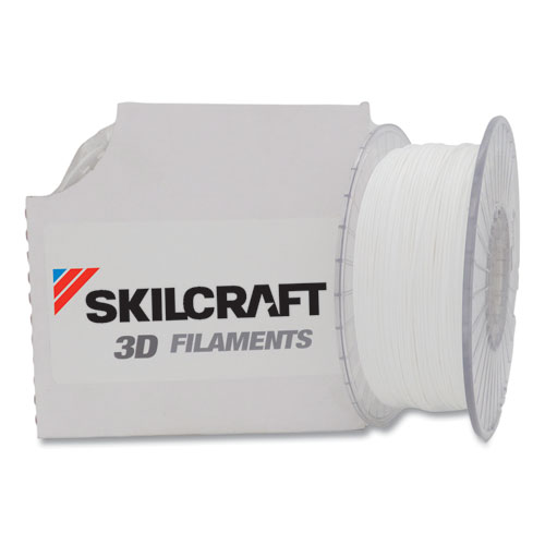 7045016858918 SKILCRAFT 3D Printer Acrylonitrile Butadiene Styrene Filament, 1.75 mm, White