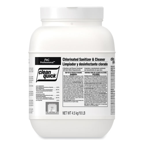 Clean Quick® Powdered Sanitizer/Cleanser, 10 lb Bucket, 3/Carton